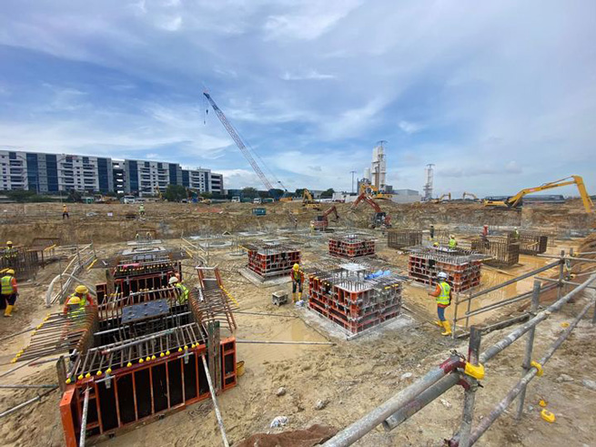 TECON Alumi Frame Wall Formwork in use in Singapore